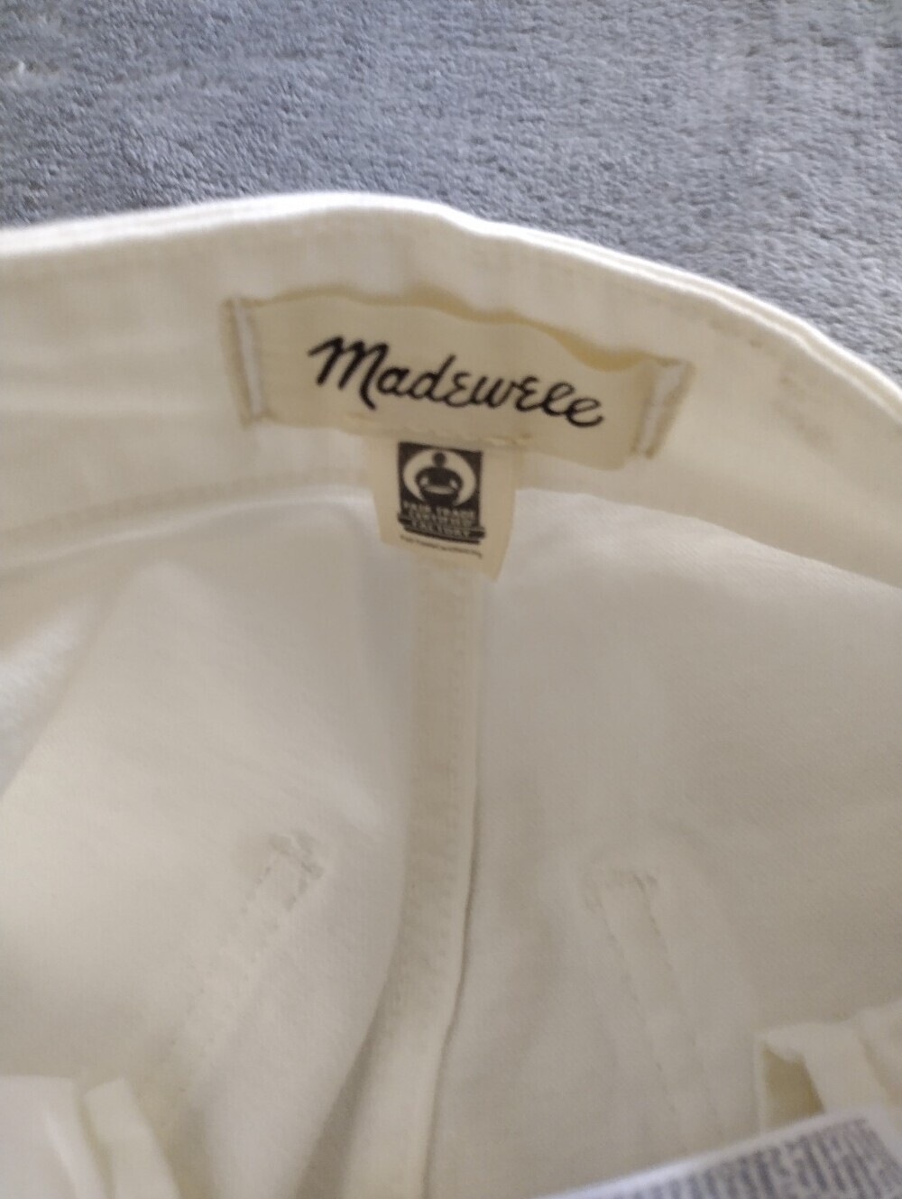 Madewell  Curvy Emmett Wide-Leg Jean in Tile White Size 28 - Picture 5 of 9